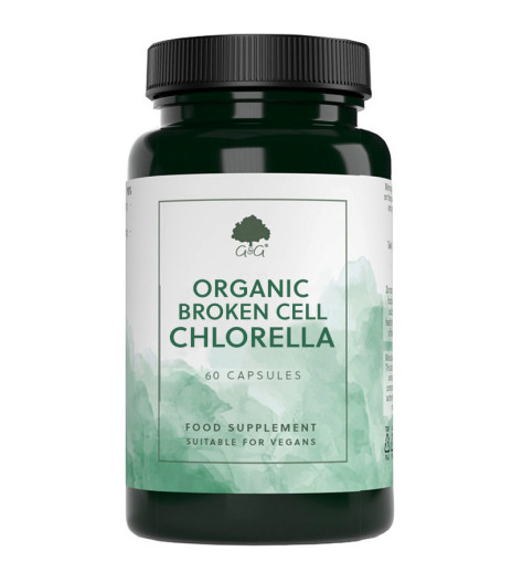 Klorela z zdrobljeno celično steno, 60 kapsul
