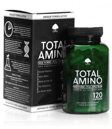 Total Amino, kompleks 20 aminokislin, 120 kapsul