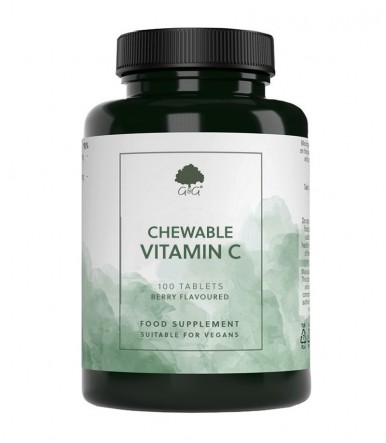 Vitamin C 300 mg z okusom češnje in maline, 100 žvečljivih tablet
