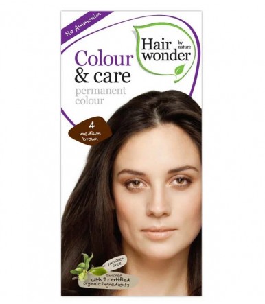 Barva za lase brez amonijaka (srednje rjava 4)