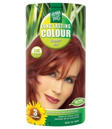 Obstojna barva za lase Bakreno rdeča 7.46