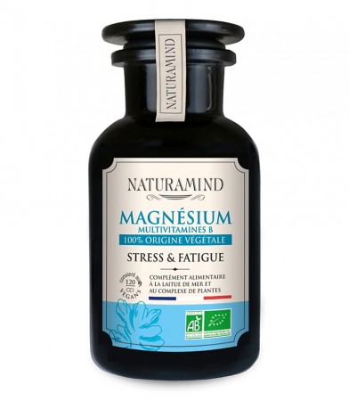 Magnezij z vitamini B kompleks, naravni viri, bio, 120 kapsul