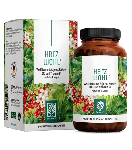 Fitokompleks glog, arjuna in vitamin B1, 60 kapsul