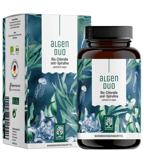 Spirulina in klorela, bio, 360 pelet