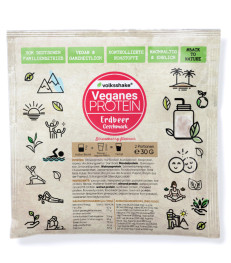 Rastlinske beljakovine (proteini) s sladili, okus jagoda, tester