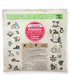 Rastlinske beljakovine (proteini) s sladili, okus jagoda, tester