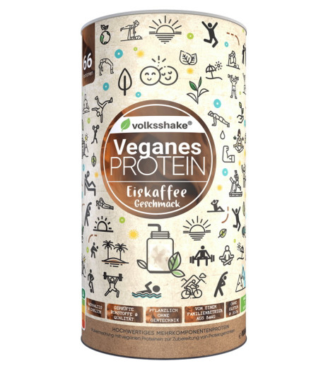 Rastlinske beljakovine (proteini) s sladili, okus ledena kava, 1000 g