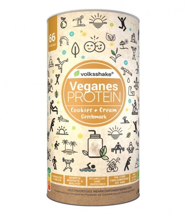 Rastlinske beljakovine (proteini) s sladili, okus piškotek, 1000 g